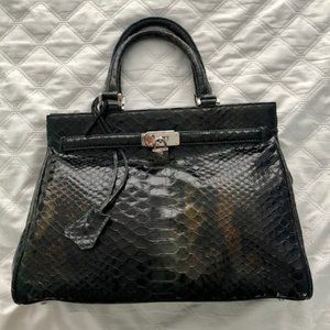Danier Leather Snake Skin "Kelly-esque" Bag